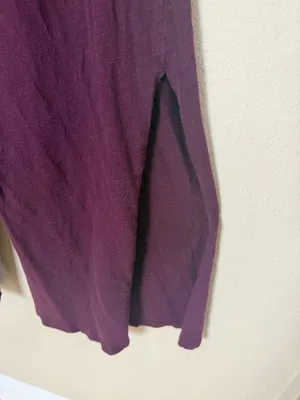 Urban Outfitters UO Jesse Split Wide Leg Pant Burgundy Maroon Size large thumbnail 5