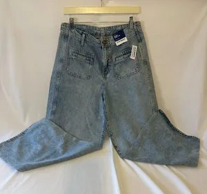 Old Navy Light Blue Wide-Leg Jeans thumbnail 1