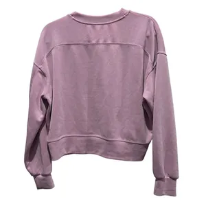 Lululemon Perfectly Oversized Softstreme Cropped Crewneck Sweatshirt Size 6 Pink thumbnail 6