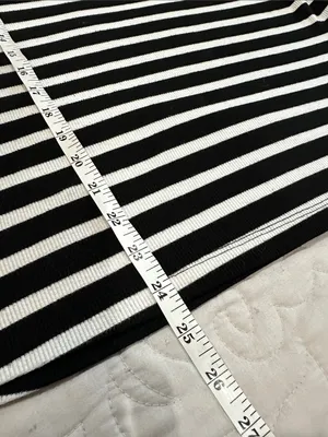 Old Navy Black & White Striped Ribbed Tank- Size Large thumbnail 7