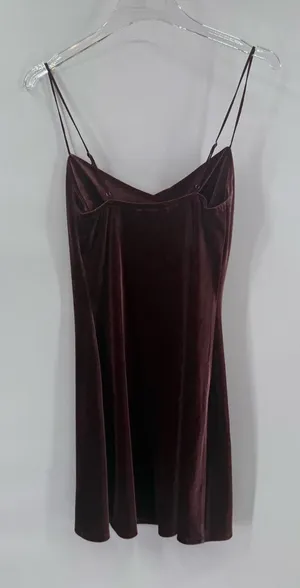 Abercrombie & Fitch velvet slip‎ dress burgundy size xs NWT thumbnail 1