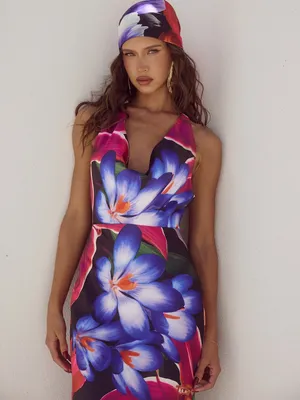 Runaway NWT Posey Maxi Dress Maeve Print Bold Multi Floral Medium thumbnail 4