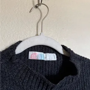 Free people freya black‎ combo sweater only size xs thumbnail 3