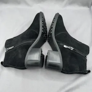 NWT Easy Spirit Segazer Women's Zip Up Short Boot Black Suede US 7.5 Wide thumbnail 4