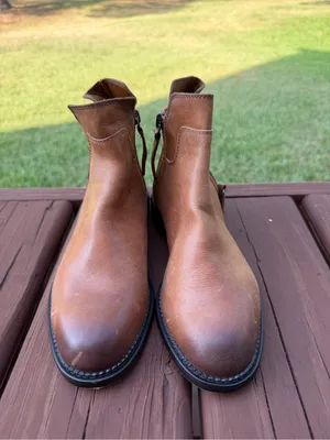 Franco Sarto Halford Brown Leather Ankle Boots Size 5.5 MSRP $160 thumbnail 2