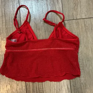 Seafolly Red Sparkly Cami Top Adjustable Straps Cropped Tank Bow‎ Accent Party Sexy thumbnail 3