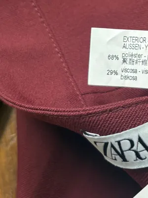 Zara Burgundy Midi Skirt Size Medium thumbnail 7