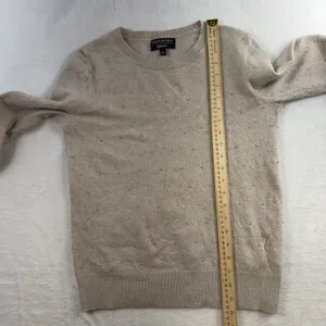 Banana Republic Sz L Sweater Filpucci Merino Wool‎ Cashmere Yarn Beaded Pullover thumbnail 8