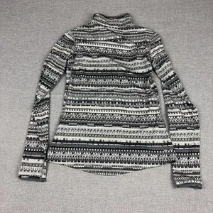 Nike Pro Dri-FIT Shirt Womens Medium Gray 1/4 Zip Geometric Running Athletic Top thumbnail 9