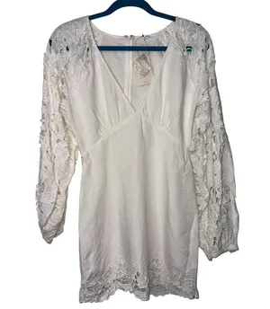 Tularosa Liz Mini Dress in White Small New Womens Linen Cocktail Party thumbnail 4