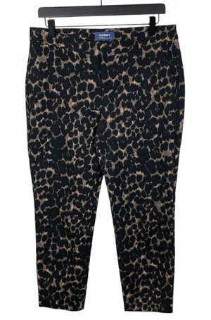 Old Navy Relaxed Mid-Rise Harper Trousers Stovepipe Pants Size 6 Leopard Print thumbnail 1