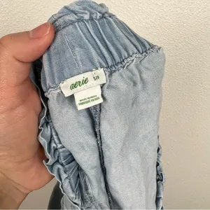 AERIE‎ Chambray Belted Shorts Blue Sz S thumbnail 5
