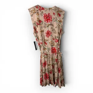 Lulus Floral Wrap Dress Best In Bloom Blush Tassel Sleeveless V-Neck Mini M NEW thumbnail 3