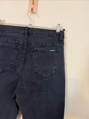 Insane Gene Revival Black High Rise Super Flare‎ Jeans Size 27 thumbnail 8