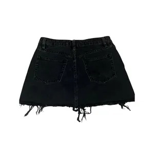 Free People We The Free Women's Black Denim Mini Skirt Size 4 Casual thumbnail 7