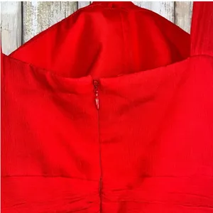 J.Crew Sinclair Vivid Poppy Silk Halter Dress | 0P thumbnail 7