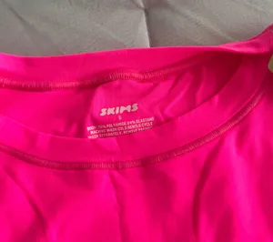Neon Pink Fits Everybody Long Sleeve Bodysuit thumbnail 3
