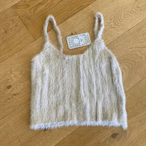 Merrilees Swimwear Soft Mohair Crop Tank in Stone thumbnail 1