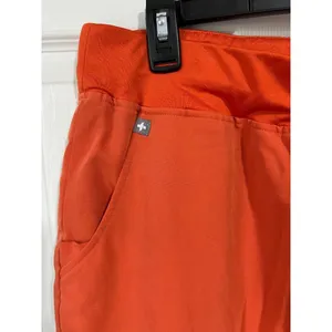 Figs Orange Red Drawstring Jogger Scrub Pants With Pockets For Women Size XL thumbnail 2