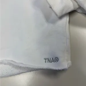 TNA Women's White Cropped Fleece Sweatshirt: Size Small thumbnail 3