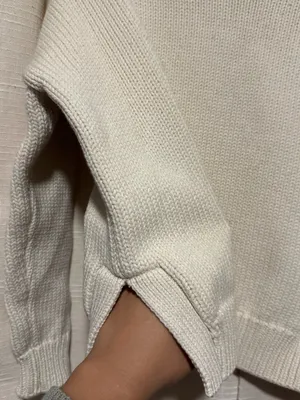 Demylee Wool Blend Women's Crewneck Sweater White thumbnail 6