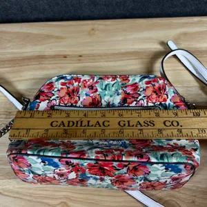 Kelly & Katie Floral Crossbody Bag White Red Blue Faux Leather Small Purse thumbnail 5