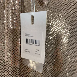C/MEO Collective After Dark Sequin Blouse‎ Shirt Rose Gold NWT Size Medium 6 thumbnail 3