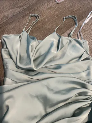 Birdy Grey Catherine Dress - Sage Green (Matte Satin) thumbnail 7