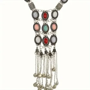 Retro Ethnic Style Long Tassel Sweater Chain Exaggerated Bohemian‎ Necklace thumbnail 5
