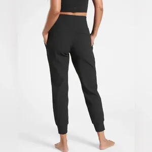 Athleta salutation high rise ribbed black jogger womens S Athleisure performance thumbnail 2