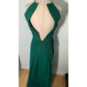 Green bridal dress made of honor size 0 by dessy collection thumbnail 2