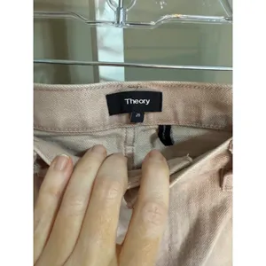 Theory Wide Leg Crop Jeans‎ Blush High Rise Minimalist 25 Clean Girl Luxury Pink thumbnail 5