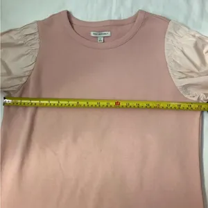 Free Assembly Pink Smocked Sleeve Mini Shift Dress L Casual Classic Preppy thumbnail 6