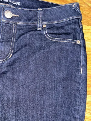Maurices Jeans Women's Size 12 Regular Dark Wash Skinny Taper Leg Embroidered thumbnail 5