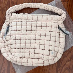 Free People Quilted Carryall Shoulder Bag Quilted Tan Shoulder Bag thumbnail 2