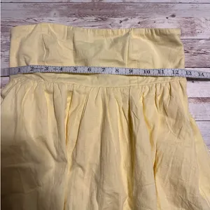 Princess Polly Strapless Dress Women's Size 6 Yellow Lined Smocked Fit Flare thumbnail 6