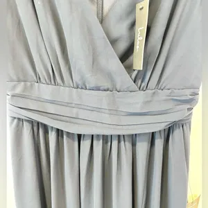 Lulus Thoughts of Hue Surplice Sleeveless Navy Blue Maxi Dress Bridesmaid Formal thumbnail 4