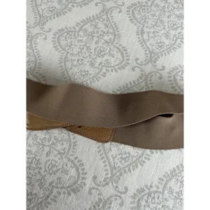 Vintage Statement Belt Womens Elastic‎ Waist 90s Retro Wide Brown Tan M/L Hook thumbnail 7
