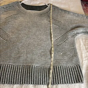 DAVI & DANI Black and White Striped Sweater thumbnail 4