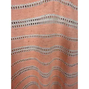 Free People Peach Striped Oversized Tunic Boho Beach‎ Coverup Medium thumbnail 7