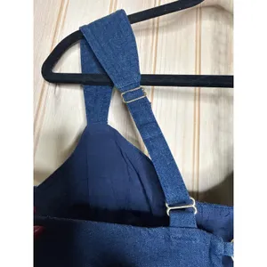 NWT Lulus Keep It Darling Dark Wash Denim Bustier Lace-Up Midi Dress Party Sz S thumbnail 7