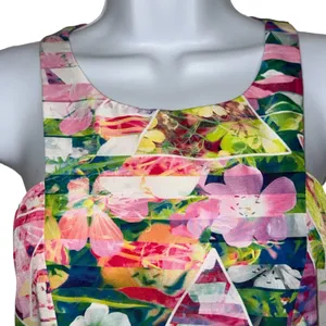 AMANDA UPRICHARD Geometric Floral Print Sleeveless A-Line Dress EUC‎ Size Small thumbnail 3