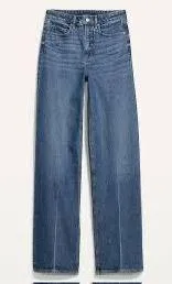 Old Navy Sky High Rise Wide Leg Jeans thumbnail 5