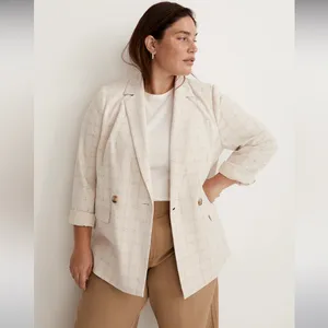 Madewell Women’s NWT Plus‎ Caldwell Double-Breasted Blazer Ghent Plaid Size 4X thumbnail 15