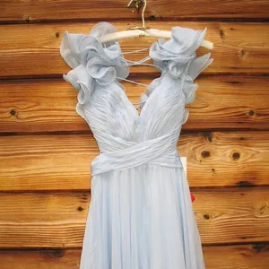 Mac Duggal 67911 Womens Ruffled Tiered Cut Out Chiffon Gown Dress thumbnail 10