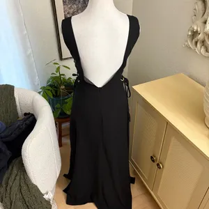 FINDERS KEEPERS Black Amos Dress Size Slits Cut Outs Lace Up‎ Maxi Size Small thumbnail 7