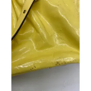 COACH Medium Patent Leather Shoulder Bag Yellow thumbnail 10