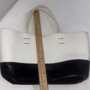 Vintage Y2K Hype Colorblock Mod Leather Box Tote Shoulder Bag Handbag Purse thumbnail 13