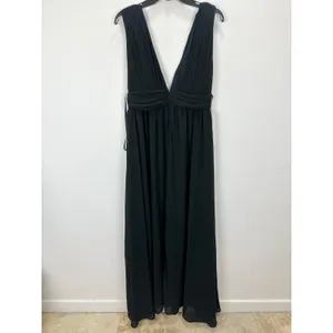 Lulus Heavenly Hues Black Maxi Dress Long Chiffon Bridesmaid Formal L NWT thumbnail 7