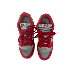 Nike Dunk Low UNLV Satin Varsity Red Metallic Silver Sneakers Women's Size 7 thumbnail 2